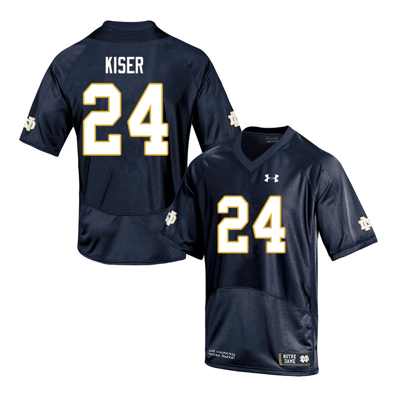 Men #24 Jack Kiser Notre Dame Fighting Irish College Football Jerseys Sale-Navy